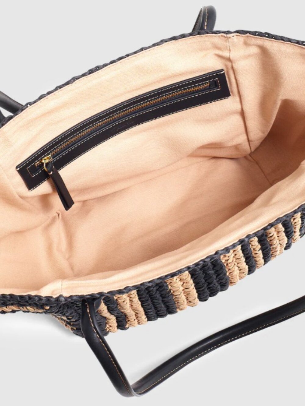 NWT Madewell The Handwoven Straw Mini Tote in Wide Stripe - Picture 2 of 10